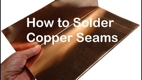 how to solder copper sheet metal|soldering copper to brass fittings.